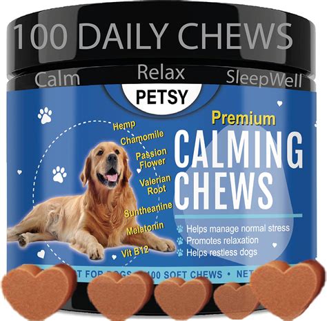 Calming Treats For Dogs Natural Chews With Organic Chamomile Hemp Seed