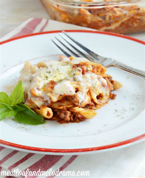 Cheesy Baked Penne Pasta - Meatloaf and Melodrama