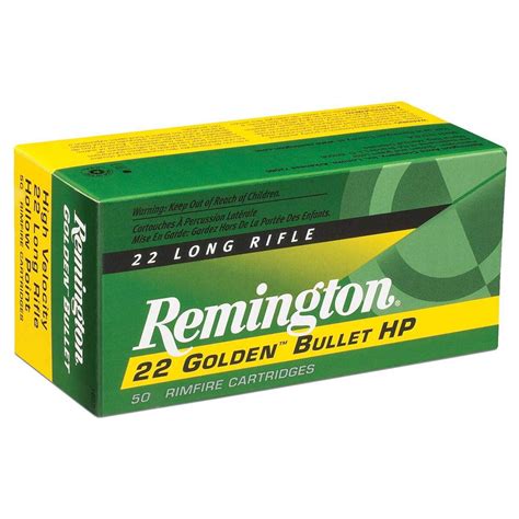 Remington Golden Bullet 22 Long Rifle 36gr Bphp Rimfire Ammo 50 Rounds Sportsmans Warehouse