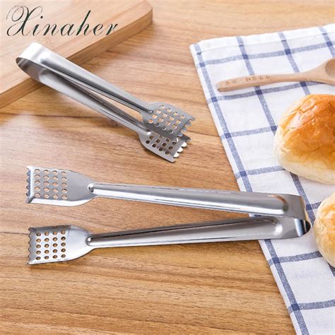 Xinaher Bread Food Tongs Kitchen Buffet Cooking Stainless Steel Tool