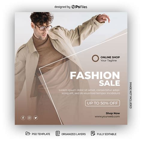 Fashion Sale Free Instagram Post Design Template PSD PsFiles