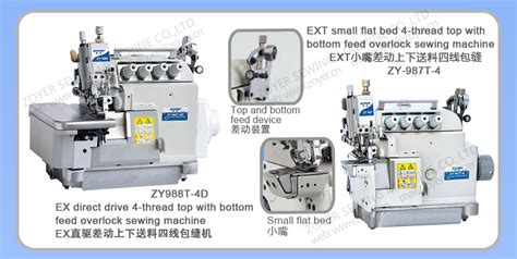 Zy987 4d Zoyer Ex Series 4 Thread Cylinder Bed Overlock Sewing Machine Buy Ex Series Overlock