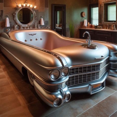 Cadillac Car Shaped Bathtub Crafting Luxury Hot Tub Wheels Idea Arts