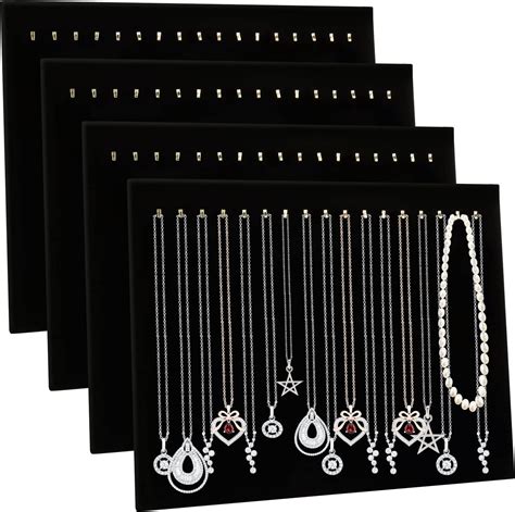 Amazon Foraineam Pack Black Velvet Jewelry Display With Hooks