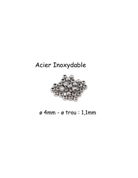 Perle Acier Inoxydable Rondelles Acier Inoxydable Intercalaire Acier Inox