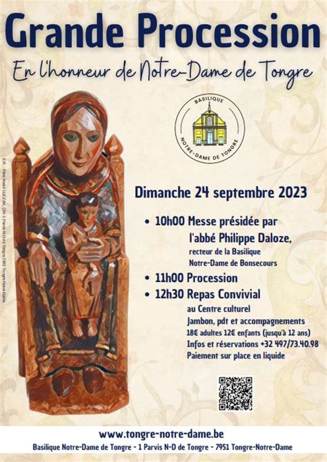 Tongre Notre Dame grande procession Diocèse de Tournai