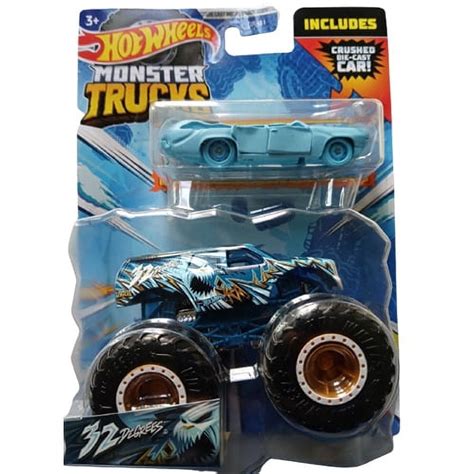 Mattel Hot Wheels Monster Truck Car Degrees Crushed Flat Iron Hkm Walmart