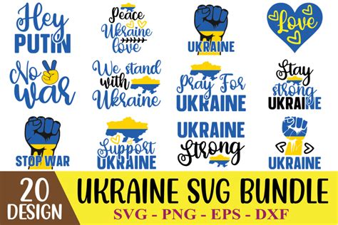 Ukraine Bundle Svg Png Designs We Stand With Ukraine Choose