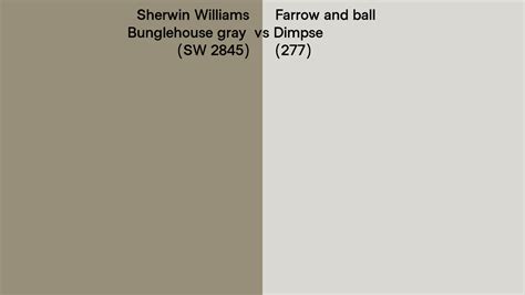 Sherwin Williams Bunglehouse Gray Sw 2845 Vs Farrow And Ball Dimpse