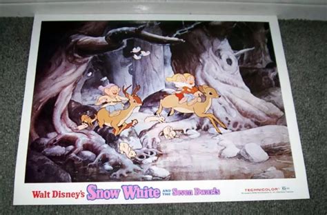 Snow White And The Seven Dwarfs Original Disney Movie 11x14 Lobby Card