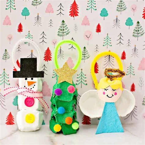 Egg Carton Christmas Ornaments Egg Carton Crafts Christmas Crafts