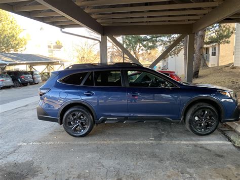 First Ever New Car 2021 Subaru Outback Xt Onyx Love The Blue And