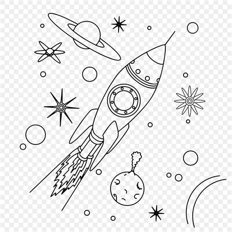 Outer Space Clipart Black And White