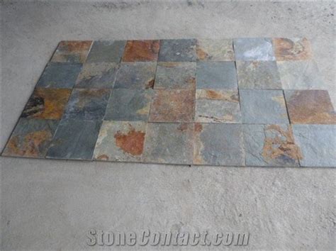 Wellest Rusty Brown Multi Color Slate Floor Wall Tile China Slate