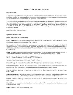 Fillable Online Revenue Wi Ic Form C Instructions Ic