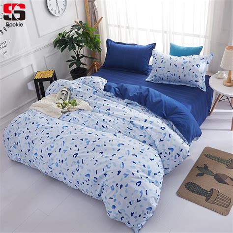 Sookie Blue Dots Print Bedding Set Twin Full Queen King Size Duvet