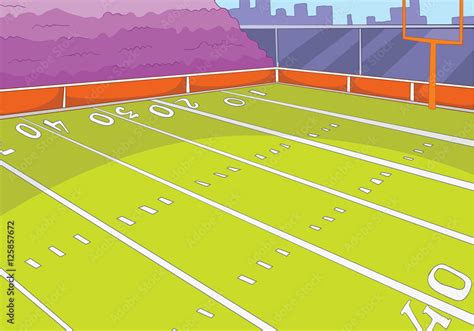 Cartoon background of rugby stadium. Stock Illustration | Adobe Stock