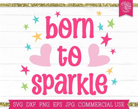 Sparkle Svg Girl Power Quote Cut File Cricut Silhouette Cutting File