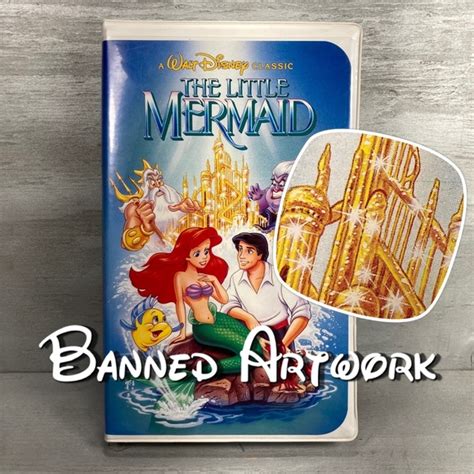 Rare Black Diamond Disney The Little Mermaid Vhs 1989 Banned Cover Art K