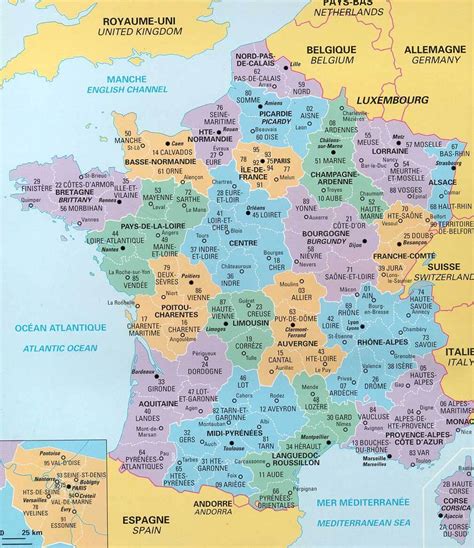 Provinces Map of France