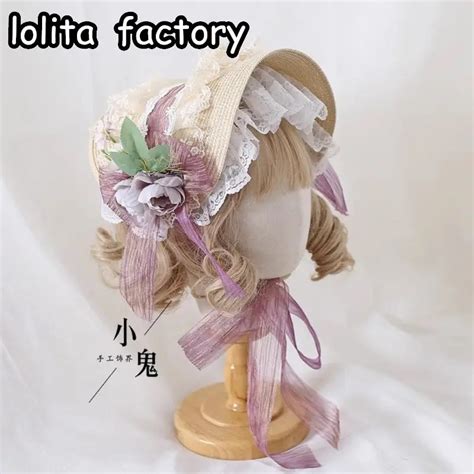 Multi Color Lolita Elegant Flat Hat Top Hat Sunhat Flower Marriage Tea