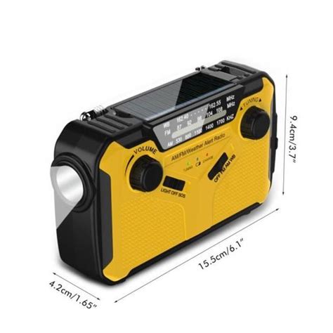 Yosoo Radio D Urgence Portable Nergie Solaire Pour Pr Vention Des