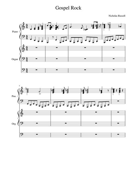 Gospel Jazz Sheet Music For Piano Organ Solo