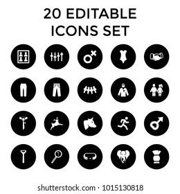 Men Icons Set Editable Filled Stock Vector Royalty Free