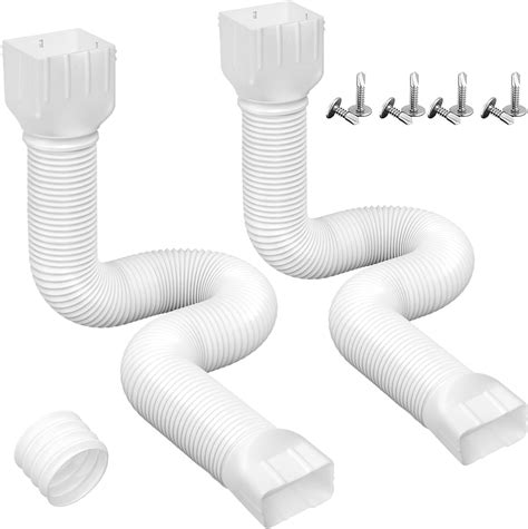 Amazon 2 Pack Flexible Rain Gutter Downspout Extensions Drain