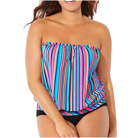 Summer Saving Clearance Bxsruta Women S Two Piece Tankini Swimsuits