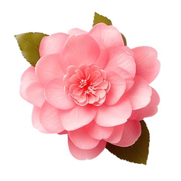 Camellia Japonica Debutante Nature Petals Beauty PNG Transparent