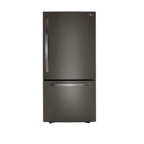 Lg 33 In W 26 Cu Ft Bottom Freezer Refrigerator W Multi Air Flow