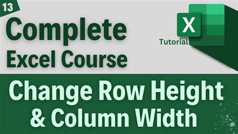 Change Row Height And Column Width In Excel Adjust Multiple Rows And