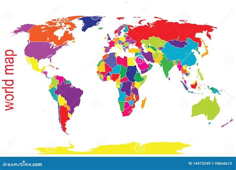 Political Map World Colorful World Mapcountries Stock Vector 517517713