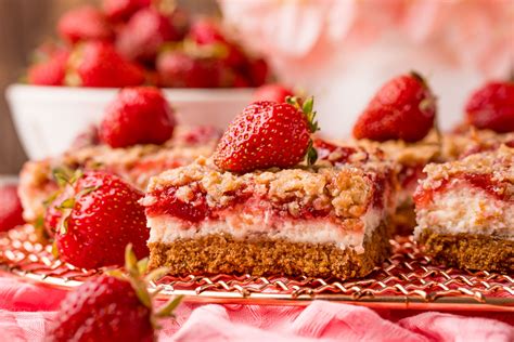 Strawberry Cheesecake Bars Recipe Sugar And Soul