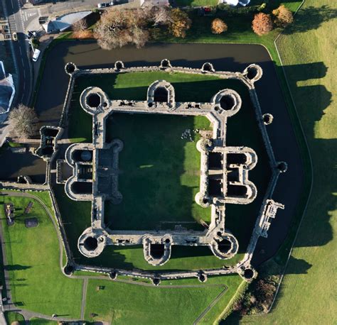 Aerial view of Beaumaris Castle | Castles in wales, Wales travel, Castle