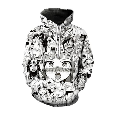 Get The Best Deals Ahegao Face Hoodie Hentai Manga Mens Sweatshirt