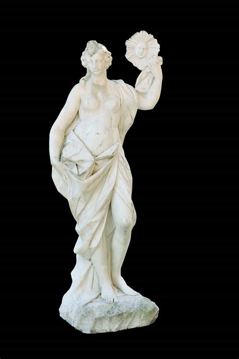 Scultura In Marmo Bianco Raffigurante Diana XVIII Secolo