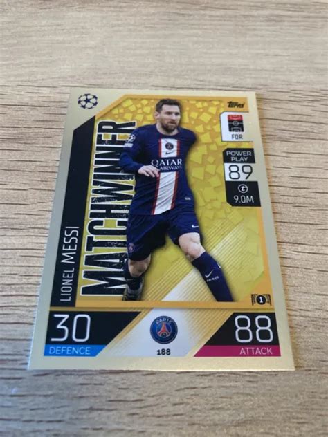 MATCH ATTAX TOPPS 22 23 Lionel Messi Matchwinner Base Paris Saint