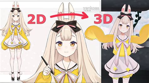 Making a 3D Vtuber Avatar for @yenkoes! BLENDER Time-lapse + Testing ...