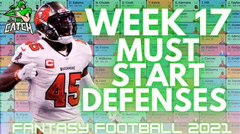 Week Must Start Defenses Fantasy Football Youtube