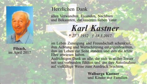 Traueranzeigen Von Karl Kastner Mittelbayerische Trauer