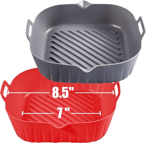 Silicone Air Fryer Basket Liners Inserts Baking Tray Reusable Air Fryer Silicone Pots For Food