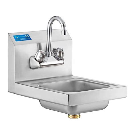 AMGOOD 12 In X 16 In Stainless Steel Hand Sink Commercial Wall Mount