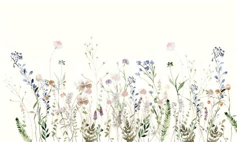 Buy Wildflower Meadow Summer Wallpaper - Happywall