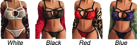 Sexy Lace Criss Cross Bra Panty Set Underwear For Women Intimate Exotic Lingerie Bra Panties