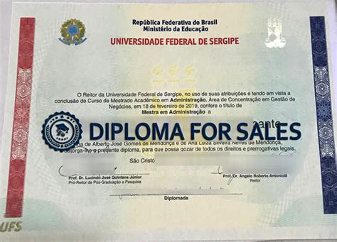 Buy Universidade Federal De Sergipe Ufs Diploma