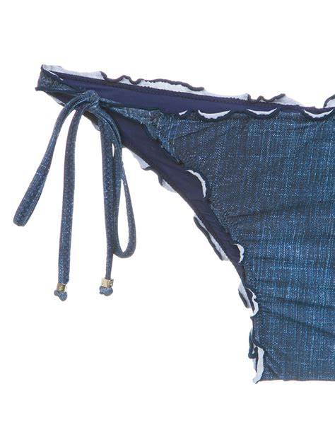 Amir Slama Denim Bikini Set Blue FARFETCH