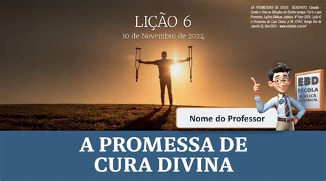 Lição 06 A Promessa de Cura Divina Slide Editável 4º Trim 2024