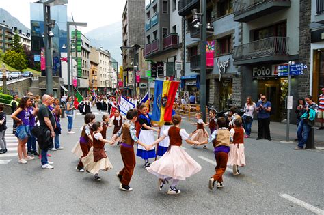 A week of culture of different countries. Parade of foreign ...